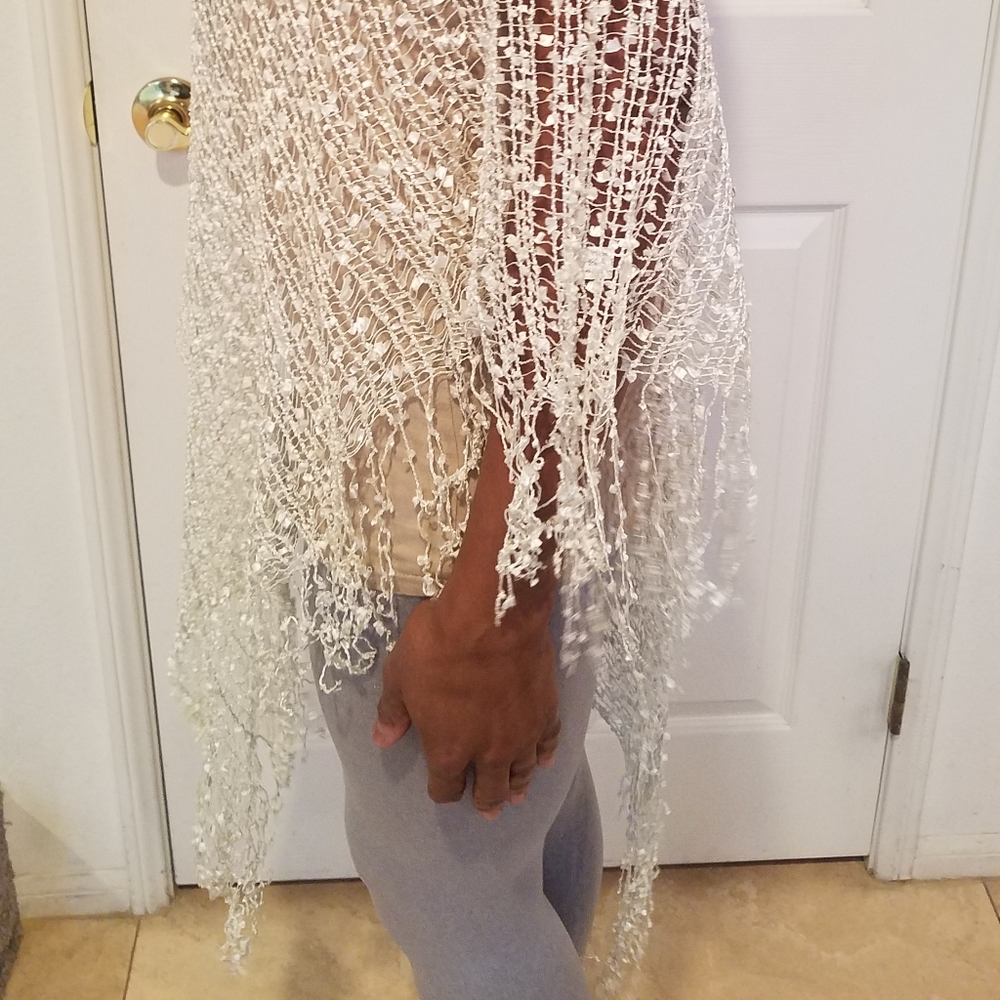 Cream Shawl Cover - Picture 8 of 8